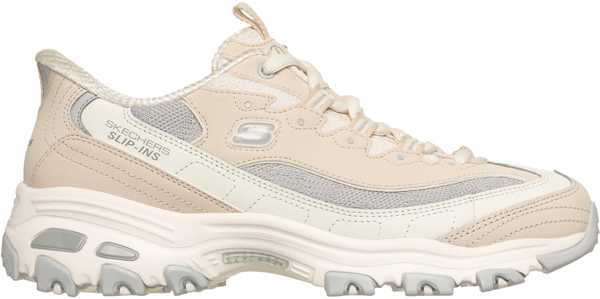 Skechers D LITES-SMOOTH NOSTALGIA Dames Instappers - Naturel / Grijs