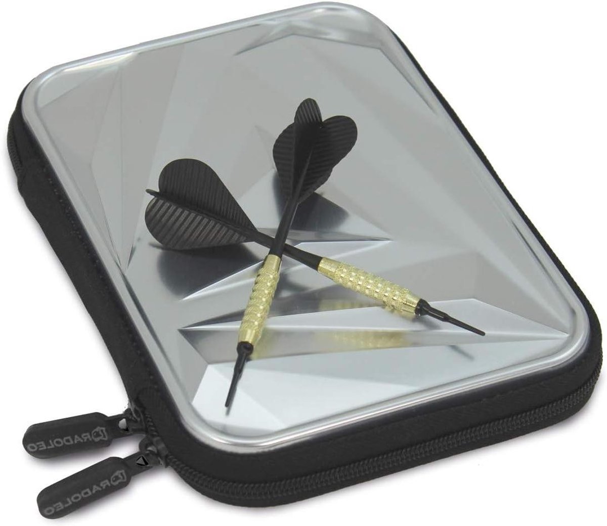 Dart Koffer - Dart Opberger - Darts Vervoeren - Ruimte Voor 6 Darts - 22 x 16.5 cm - Zilver