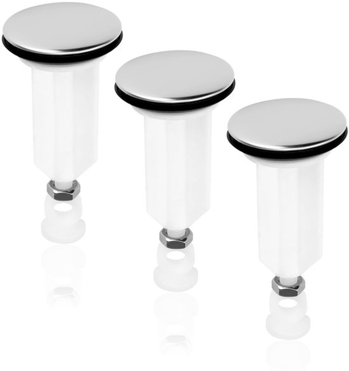 Store_8 - Afvoerstop - Wastafelstop - Sterke afdichting - Zilver