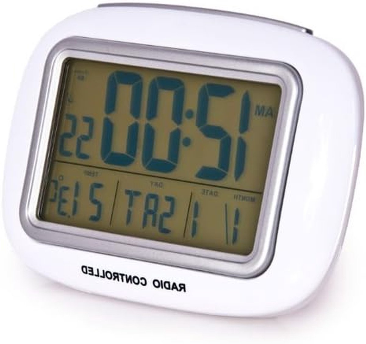 Digitale Wekker - Klok Thermometer - Wakker Worden - Verlicht Display - 130 x 92 x 58mm - Wit