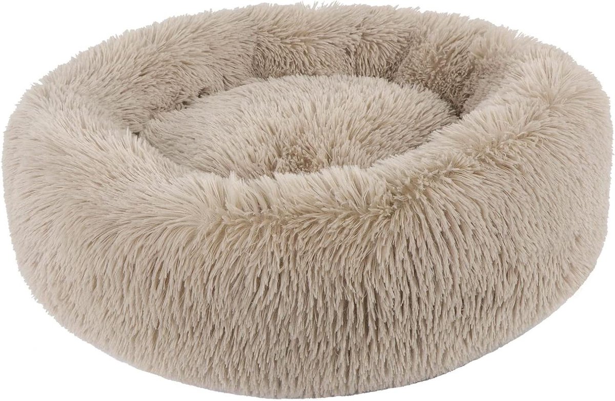 Huisdierbed - Donut mand - Rustgevende slaap - Anti-stress ontwerp - 40 x 40 cm - Lichtgrijs