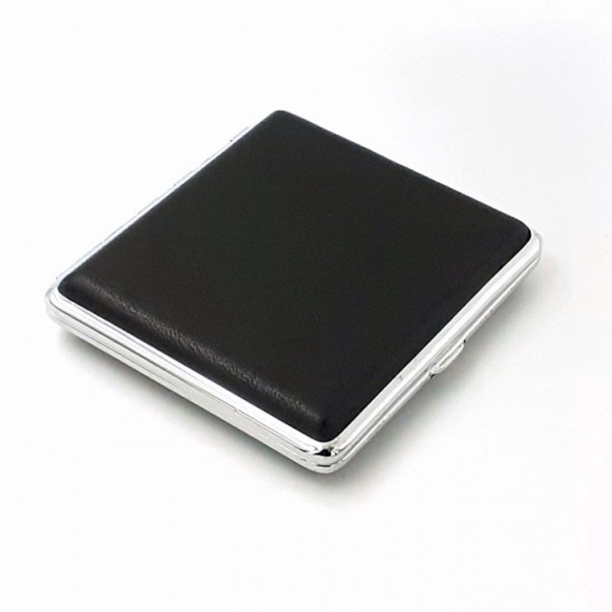 Sigarettendoosje - Sigarettenhouder - Sigarettenbox - Opbergdoos voor sigaretten - Sigarettenkoker - Sigaretten etui - Blik - Geschikt voor 20 sigaretten - Zwart - 1 stuk - Jonyx