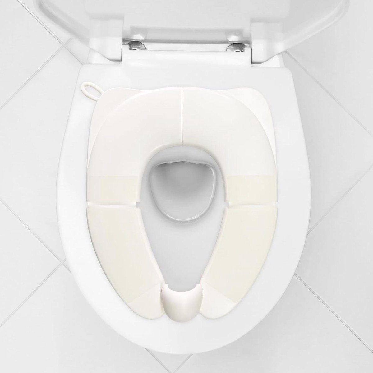 Opvouwbaar Toilet - Draagbaar Zadel - Kind Zindelijk - Met Opbergzak - 34 x 29 cm - Wit