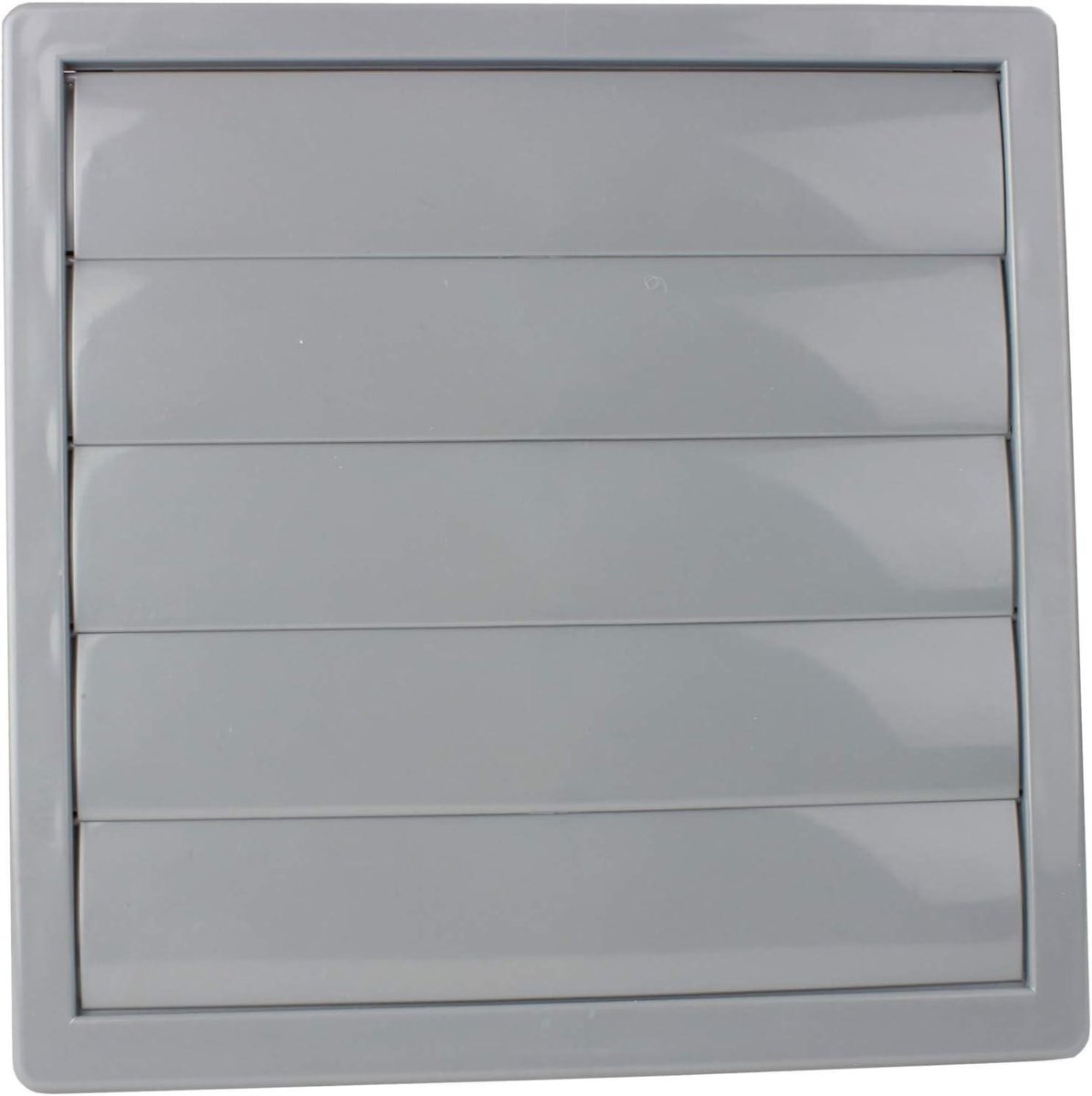 Ventilatie rooster - Lamelrooster - Lucht afvoeren - Verstelbare flens - 172 x 172 mm - Grijs