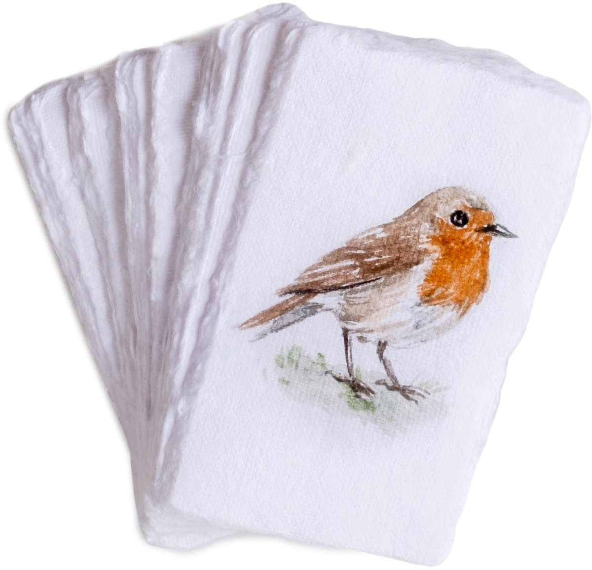 Handgemaakte Witte Deckle Rand Blanco Papieren Kaarten - Bundel 25 - Aquarel Gemengde Media - Ideaal voor Kunst & Ambachten, Cadeaukaartjes, Prijskaartjes - Dik 150 GSM - slechts 5x9 cm
