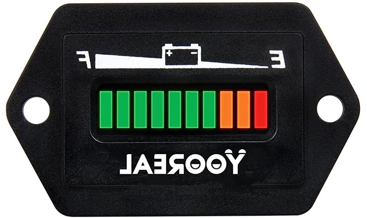 Batterijniveaumeter - Accu indicator - Accu status monitoren - LED display met 3 kleuren