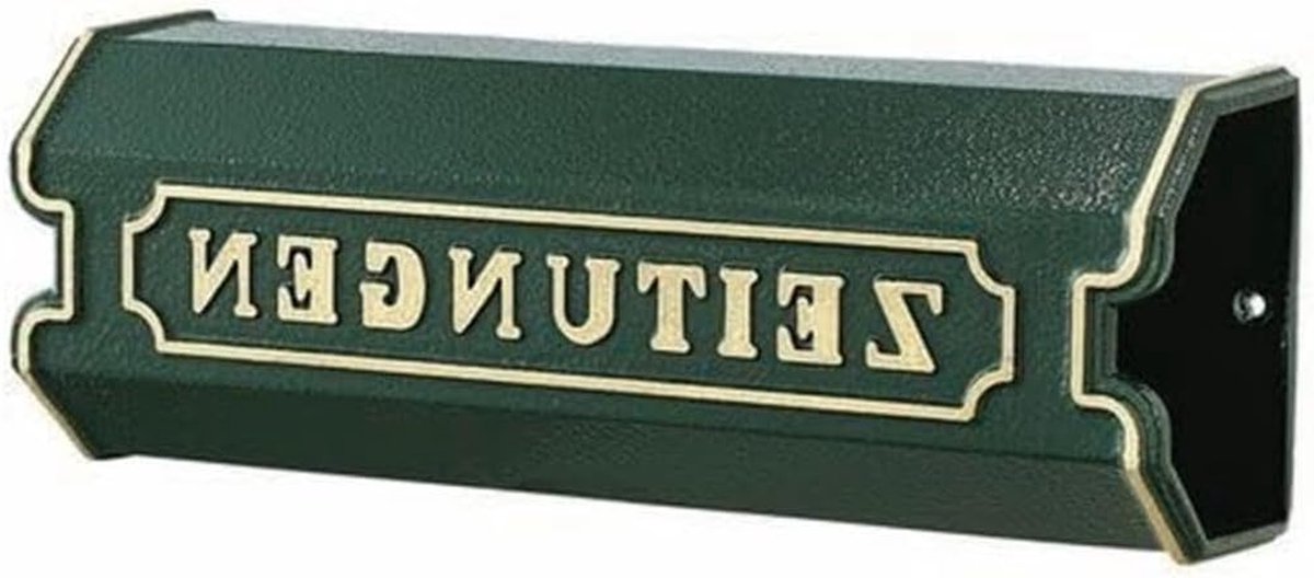 Brievenbus Krantenvak - Krantenhouder Buiten - Post Ontvangen - Met Opschrift - 42 cm - Groen