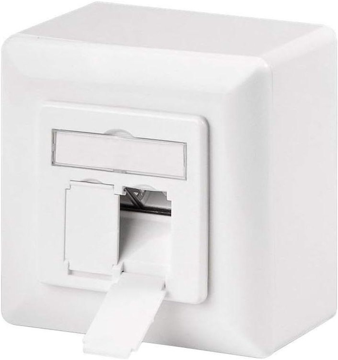 Netwerk Doos - RJ45 Aansluiting - Internet Installatie - Afgedekte Sockets - 13 x 2 x 13 cm - Wit