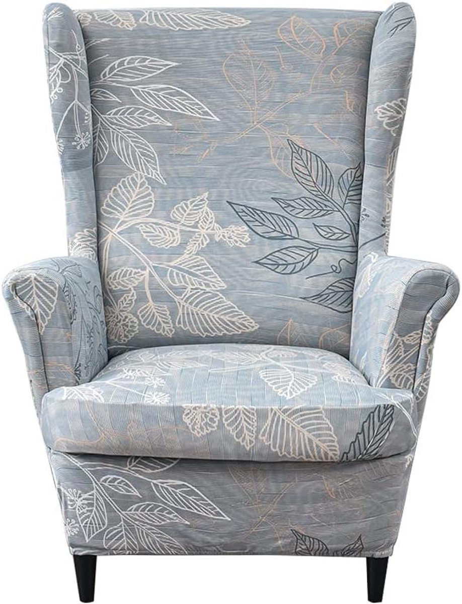 Stoelhoezen Wingback - Fauteuilhoezen Beschermhoes - Meubels Vernieuwen - Tweedelig Ontwerp - Universele Maat - Gedrukt Patroon