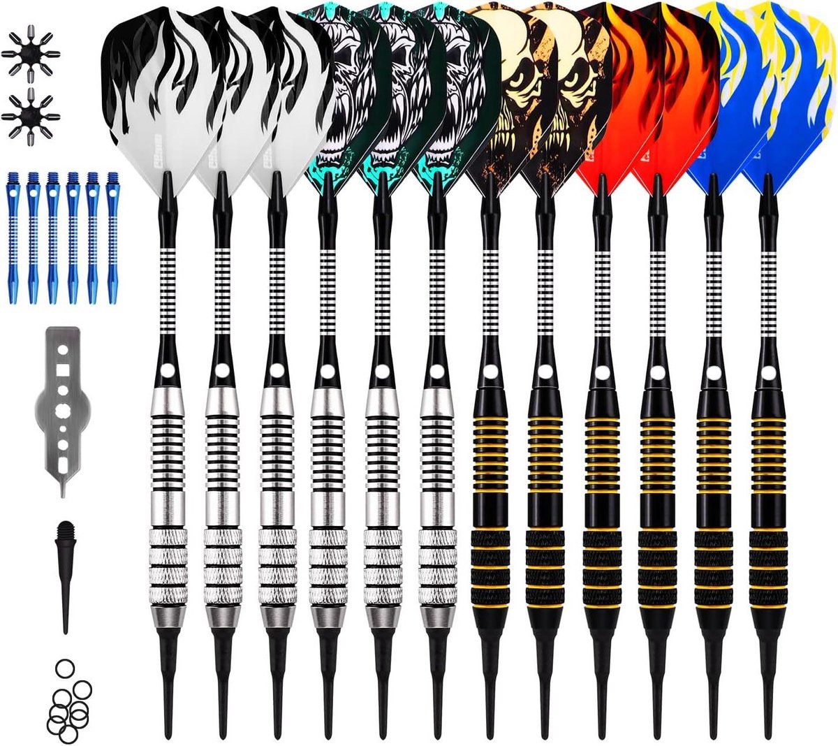 Softdartpijlen - Dartpijlen Set - Precisie Darten - Comfortabele Grip - 18 gram - Classic 2