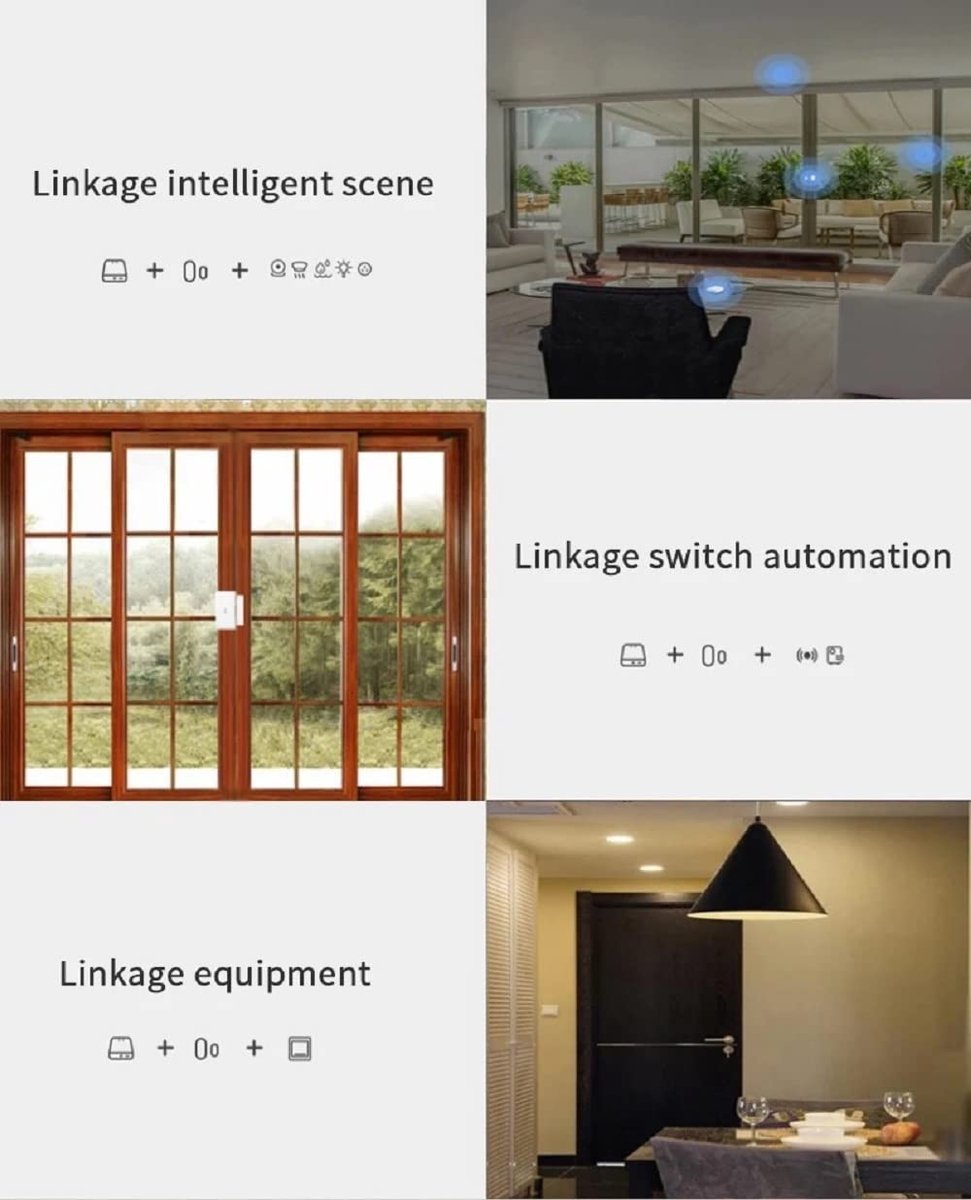 SnelShoppen - Zigbee Deur- en Raamsensor, Slimme Beveiliging, Directe Meldingen, Draadloze Verbinding, Domotica Compatibel, Veiligheid voor Thuis
