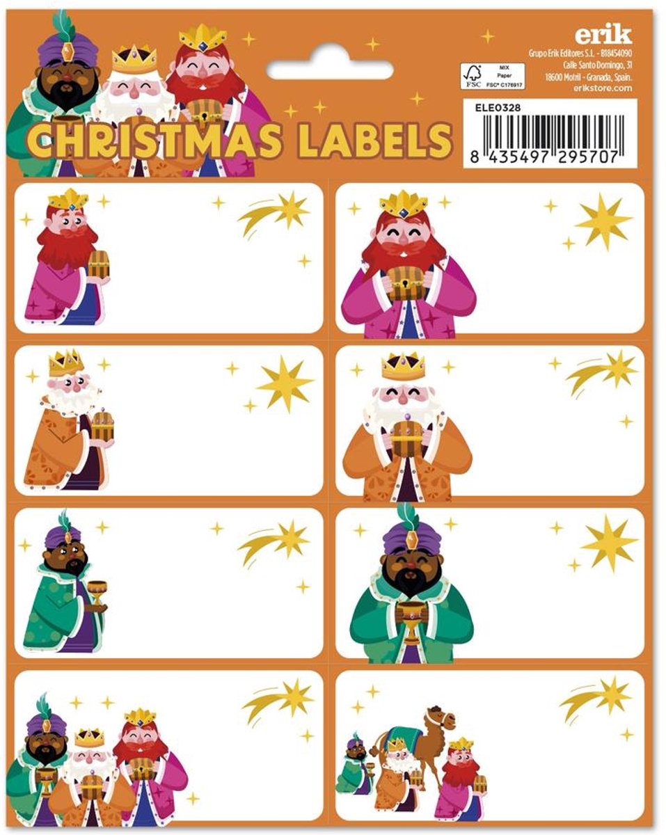 Grupo Erik - Christmas The Three Wise Men Stickers Zelfklevende etiketten - Multicolours