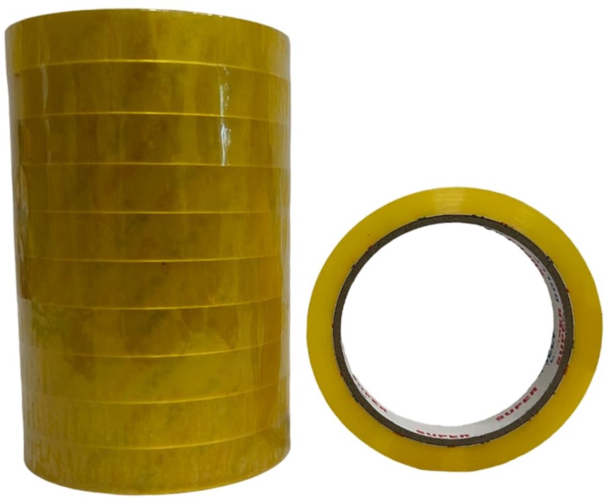 SnelShoppen - Transparant Plakband 15 x 66 mm - 10 Stuks - Multifunctioneel Plakband voor Thuis, Kantoor en School - Ideaal voor Knutselen en Verpakke