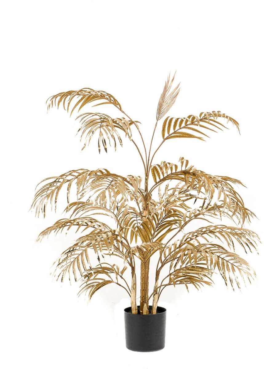 Emerald - Kunstplant Areca Palm Goud 105cm - Kunstplant voor binnen