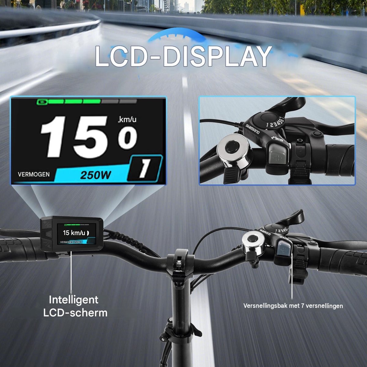 20-inch waterdichte aluminium Elektrische vouwfietsen - Elektrische fiets - Actieradius 100km - Verwijderbare batterij 36V13Ah - Motor 250W - Shimano 7 versnellingen - 20 Inch opvouwbare City Commuter E-Bike - Wit thumbnail 4