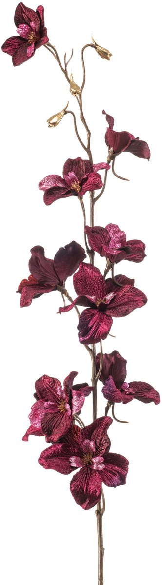 Emerald Kunstbloem Ridderspoor velvet 85cm paars - Kunstplant voor binnen
