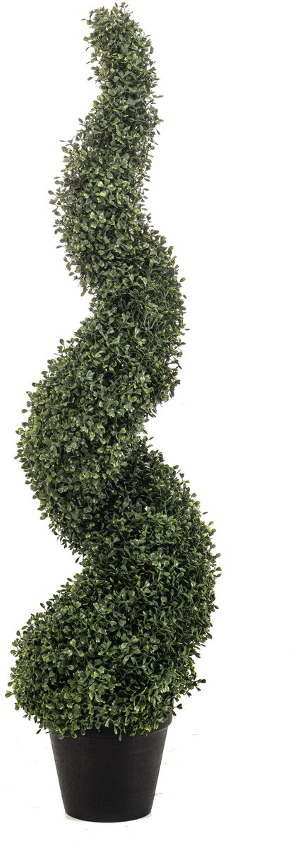 Emerald - Kunstplant Buxus spiraal UV 120cm - Kunstplant voor binnen