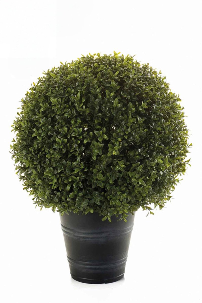 Emerald Kunstplant Buxus bol in pot UV 53cm - Kunstplant voor binnen Groen