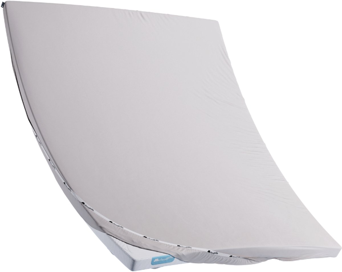 Cloudpillo Topper Hoeslaken - Misty Grey - 180x200 cm - Waterafstotend, Ademend, Zacht, Antibacterieel - Duurzaam, OEKO-TEX Gecertificeerd Katoen