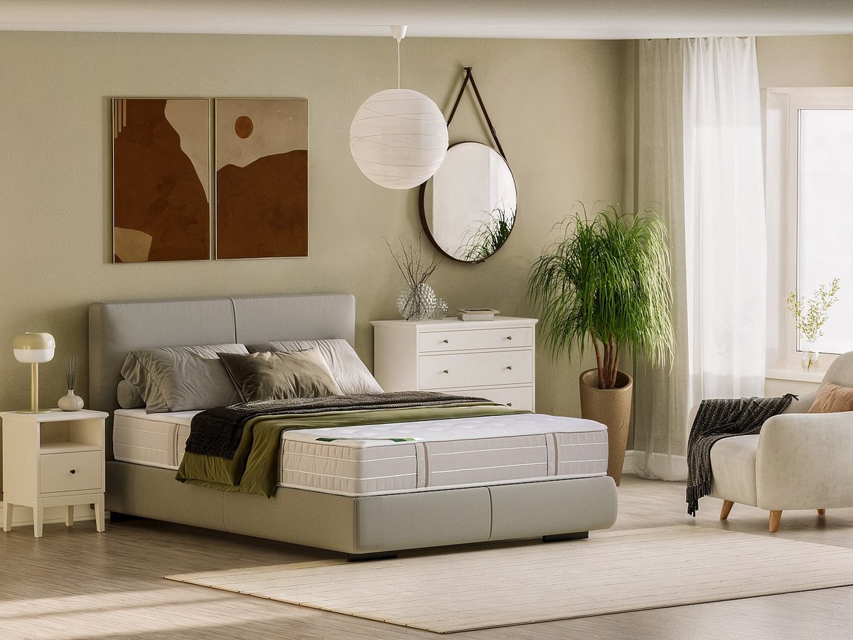 Vente-unique Matras 160 x 200 cm pocketveren 5 zones traagschuim en anti-bedwantsen tijk dikte 24 cm - VIREVO van NATUREA