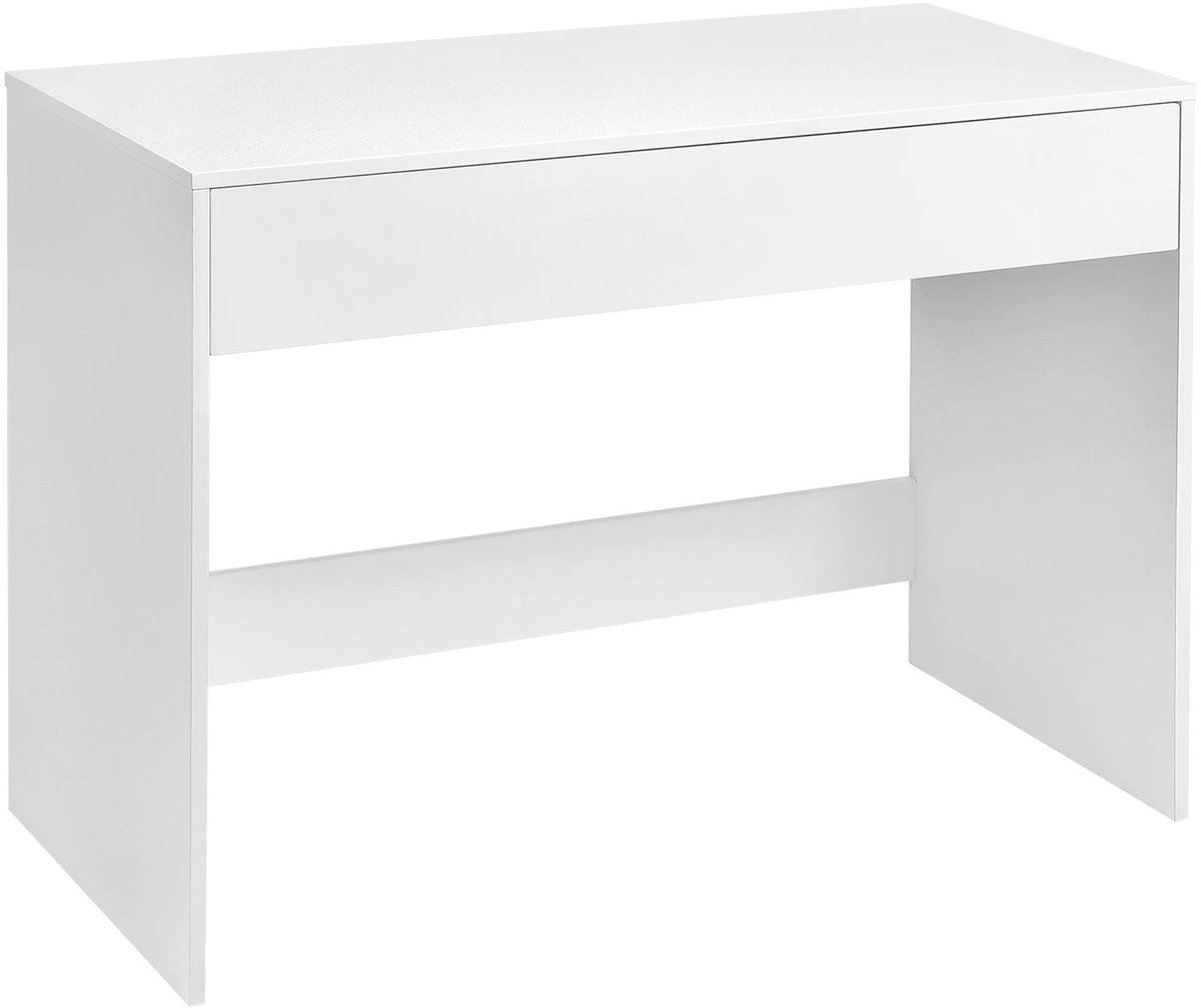 Klein bureau met lade 100 x 50 cm - Multifunctionele computertafel in wit