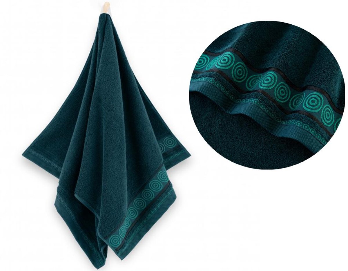 KONEY - Badhanddoek - Rondo2 - 50 x 90 cm - Donkergroen, Groen - 450 g/m²