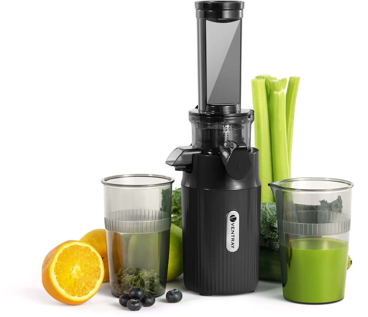 Ventray Essential Ginnie Juicer - compacte slowjuicer - zwart