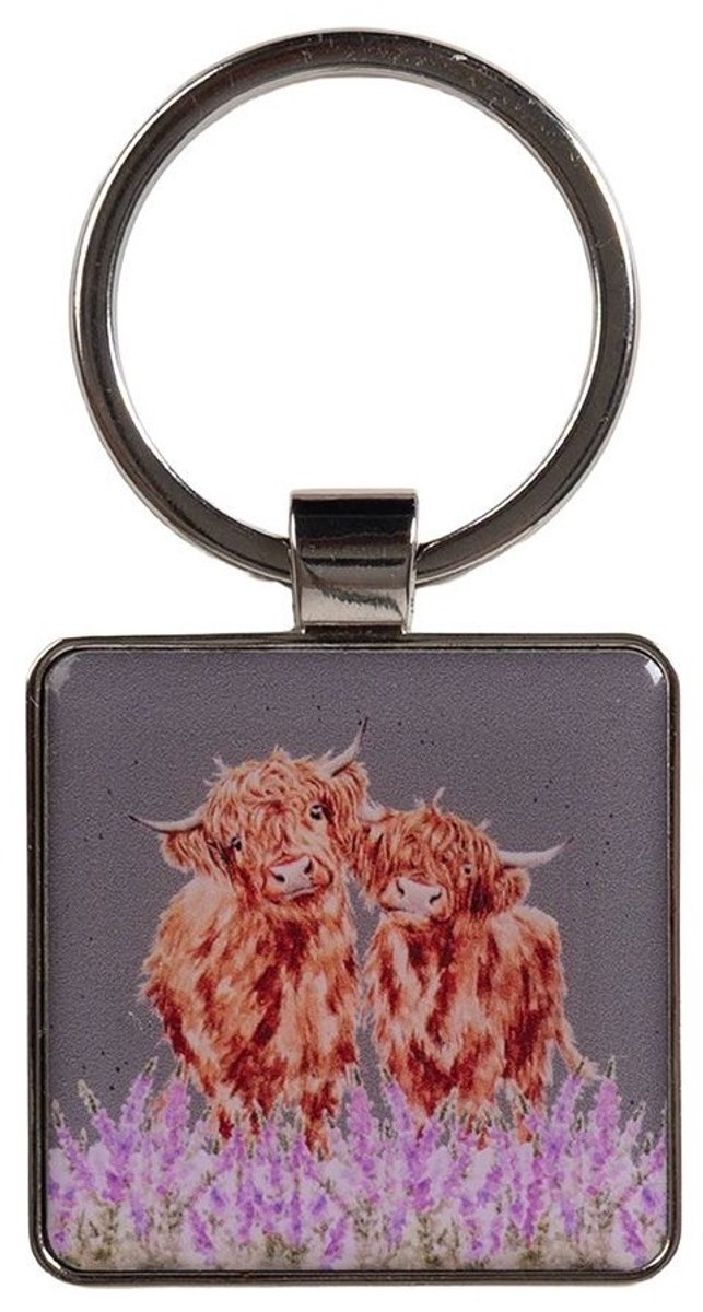 Wrendale Sleutelhanger - 'Gentle Giants' Highland Cow Keyring