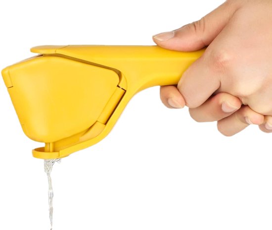 Zirkle Professionele Opvouwbare Citroenpers & Limoenpers - Handmatige Citruspers met Hefboomwerking en Ingebouwde Zeef - Compact, Ruimtebesparend Ontwerp - Kunststof - 23 cm - Geel van Zirkle — afbeelding 3