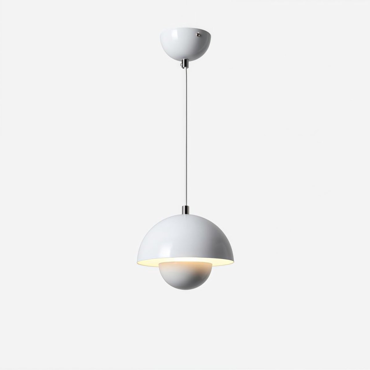 SnelShoppen - Minimalistische Kroonluchter Wit - Moderne Hanglamp met Bloemknoppen Ontwerp voor Restaurant, Keuken, Kantoor, Bar Decoratie - E27 Fitti