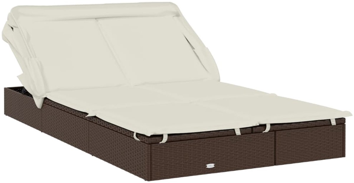 Ligbed - Tuin - Zonnebed - Ligstoel - Loungebed - Weerbestendig - Verstelbaar - Buiten - Opklapbaar - Bruin