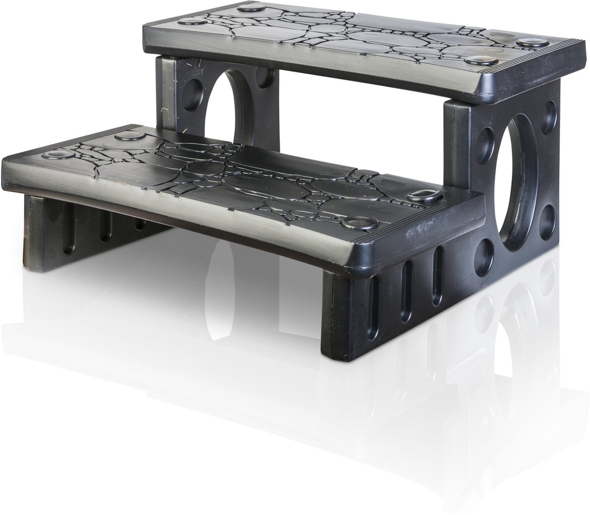 SnelShoppen - Opstapje voor Spa 34 cm Bruin - Opstapje, Verhoogd Platform, Hout, 81 x 92 x 206 cm, Ideaal voor Tuin, Wellness, Zwembad, Feestjes