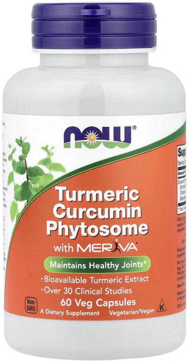 NOW Kurkuma Curcumine Phytosome (Meriva®) 500 mg - 60 Veg Capsules