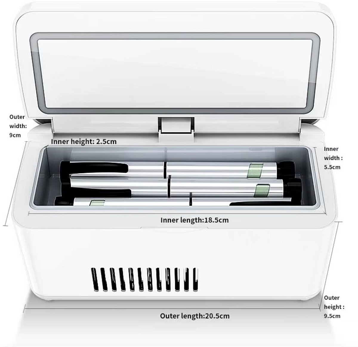 JOYNEXTBUY - Insuline Koeler - Draagbare Medicijnkoeler met LED Temperatuurdisplay - Oplaadbare Koelbox voor Insuline en Medicatie