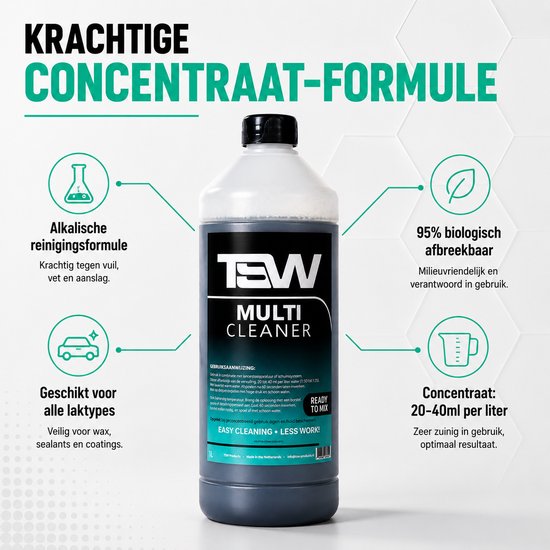 TSW Multi Cleaner - Camper- En Caravanshampoo 1 Liter Concentraat — afbeelding 3