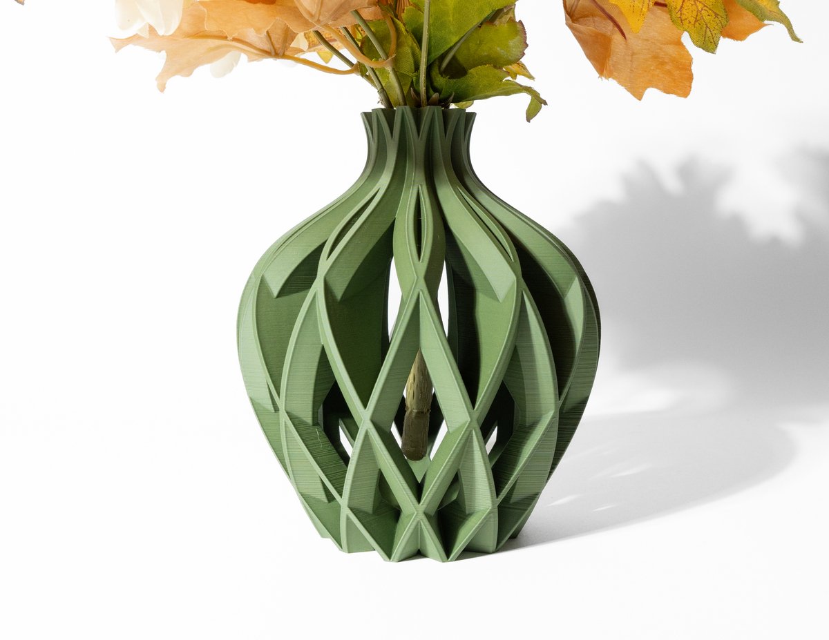 Skushy Vaas Kovo - Geschikt voor Bouwbloemen - Japandi Designvaas voor Droogbloemen en Kunstbloemen - Sculpturale Decoratieve Vaas - Moderne Woondecoratie