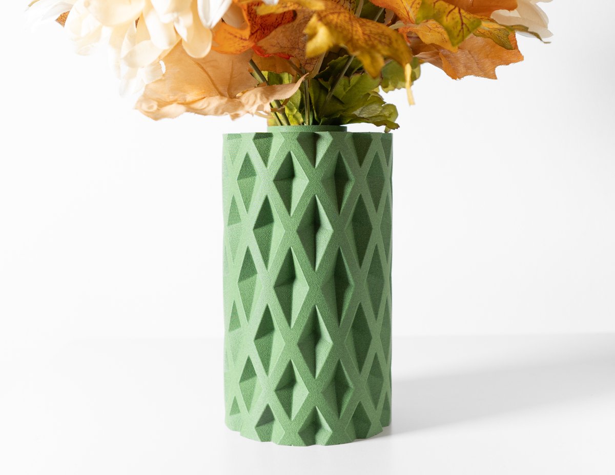 Skushy Vaas Kymara - Geschikt voor Bouwbloemen - Japandi Designvaas voor Droogbloemen en Kunstbloemen - Sculpturale Decoratieve Vaas - Moderne Woondecoratie