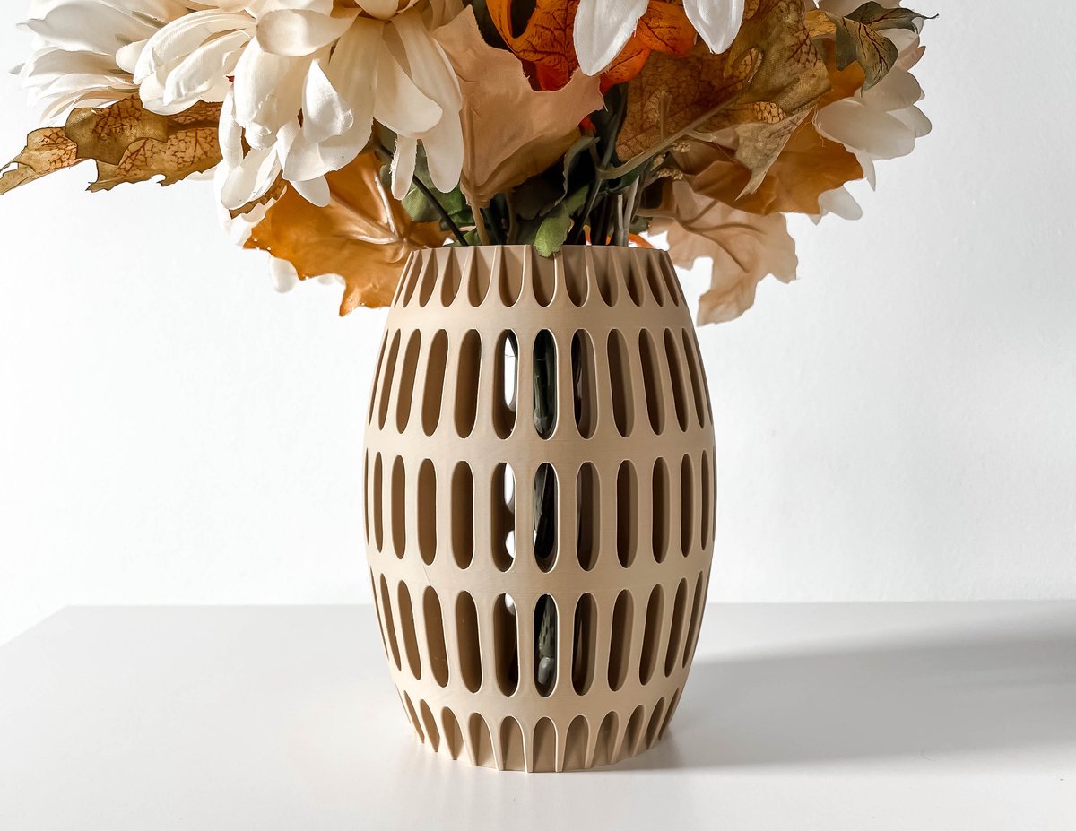 Skushy Vaas Havas - Geschikt voor Bouwbloemen - Japandi Designvaas voor Droogbloemen en Kunstbloemen - Sculpturale Decoratieve Vaas - Moderne Woondecoratie