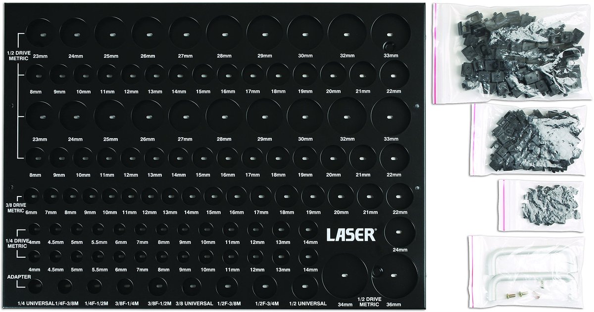 SnelShoppen - Laser 6963 Socket Lade Organizer - Oplaadstation voor 6 Apparaten - Multifunctionele Organizer voor Thuis, Kantoor en Reizen - Zwart