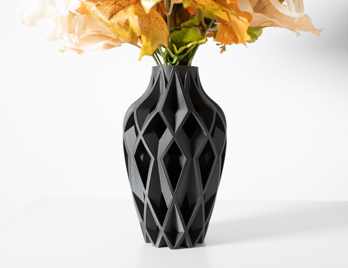 Skushy Vaas Yano - Geschikt voor Bouwbloemen - Japandi Designvaas voor Droogbloemen en Kunstbloemen - Sculpturale Decoratieve Vaas - Moderne Woondecoratie