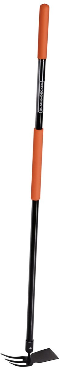 BLACK+DECKER Cultivator met Schoffel BXGTTO7009 - Combitool - Steel 148CM - Lange Tanden en Scherpe Schoffel Rand - Zwart/Oranje