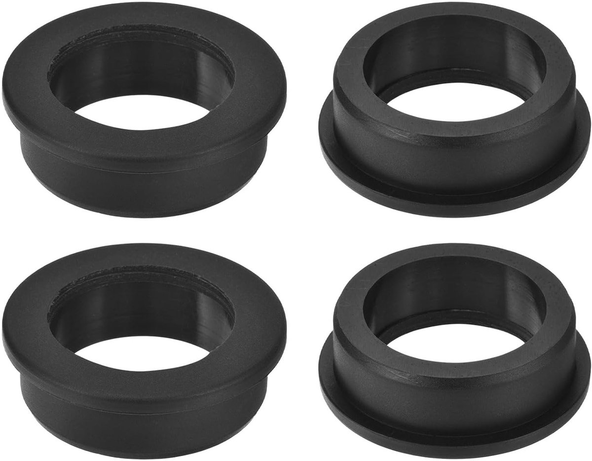 SnelShoppen - 4 Stuks Rubber Ringen 45mm Boorgat, 35mm Binnen Diameter Rubber Stopper, Zwart Siliconen Rubber Stopper, Afsluiting voor Bedrading, Auto