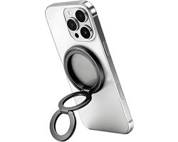 SnelShoppen - 1x Magnetische Telefoonhouder 360 Graden Rotatable, Vinger Ring, Kickstand, Geschikt voor Mobiele Telefoons en Tablets (Zwart)