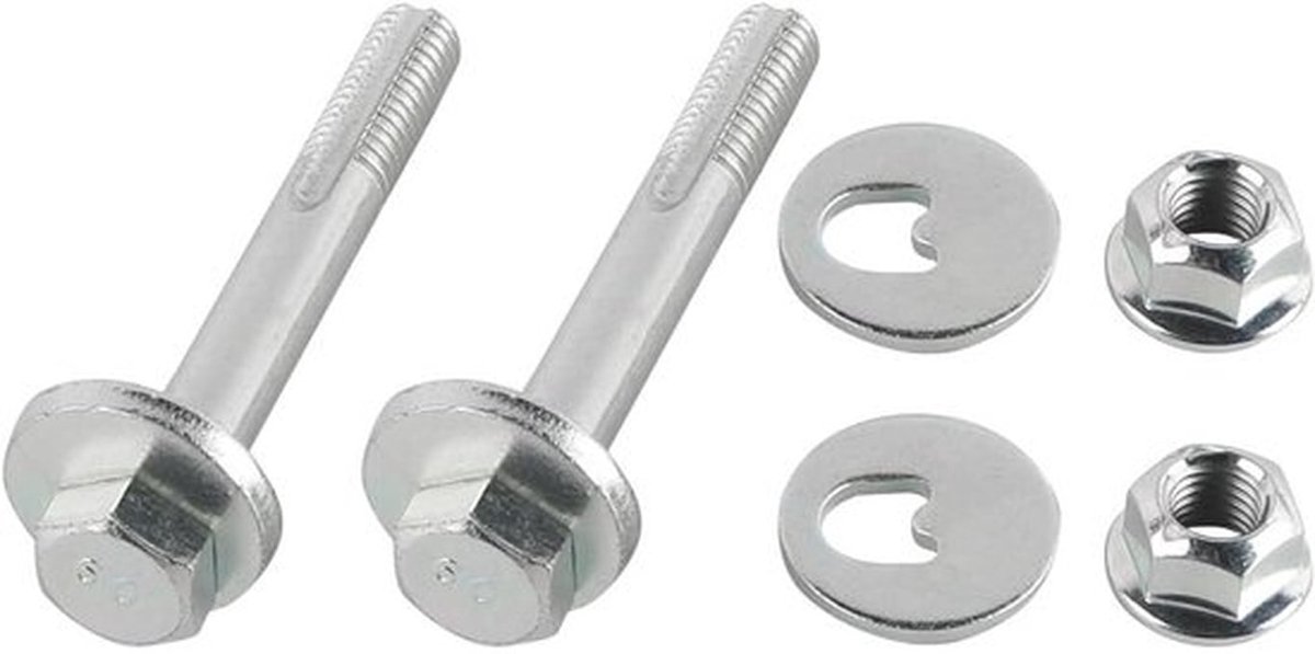 Camberboutset 2 Stuks - Achterste Onderste Ophangingsarm - Verbeterde Rijprestaties - Vermindert Bandenslijtage - Geschikt voor Diverse Voertuigen - Verpakkingsgrootte 10x3,5x3,5 cm - Ophangingsbouten
