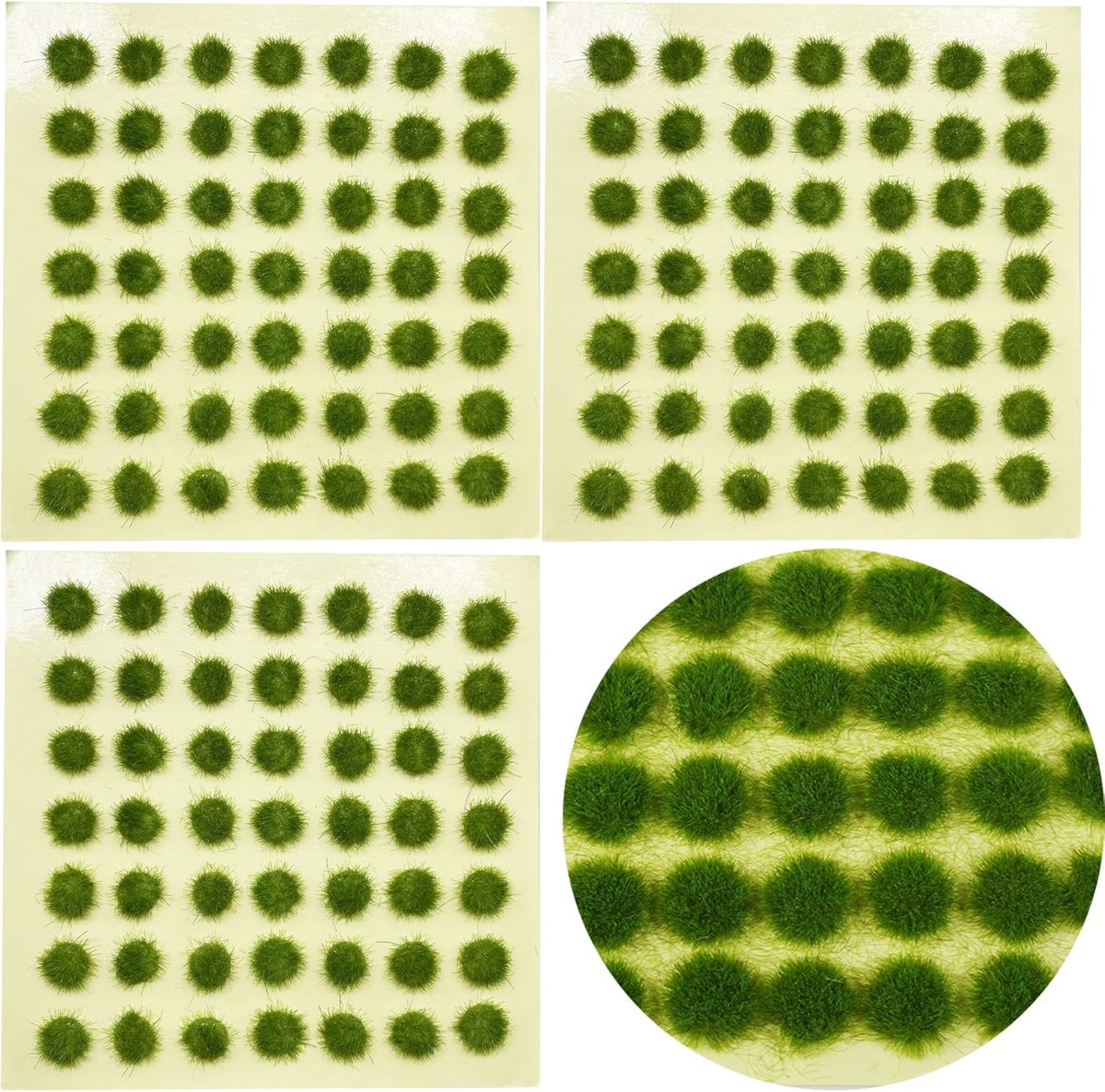 Static gras tufts 147 stuks - nylon - groen - ideaal voor model landschap - SnelShoppen