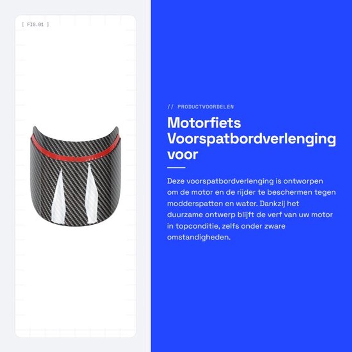 Spatbord Voorspatbordverlenging - Beschermt tegen modderspatten - Vervanging voor Scrambler 1200XC/1200XE - Koolstofvezel - Geschikt voor extreme rijomstandigheden - Voorspatbord