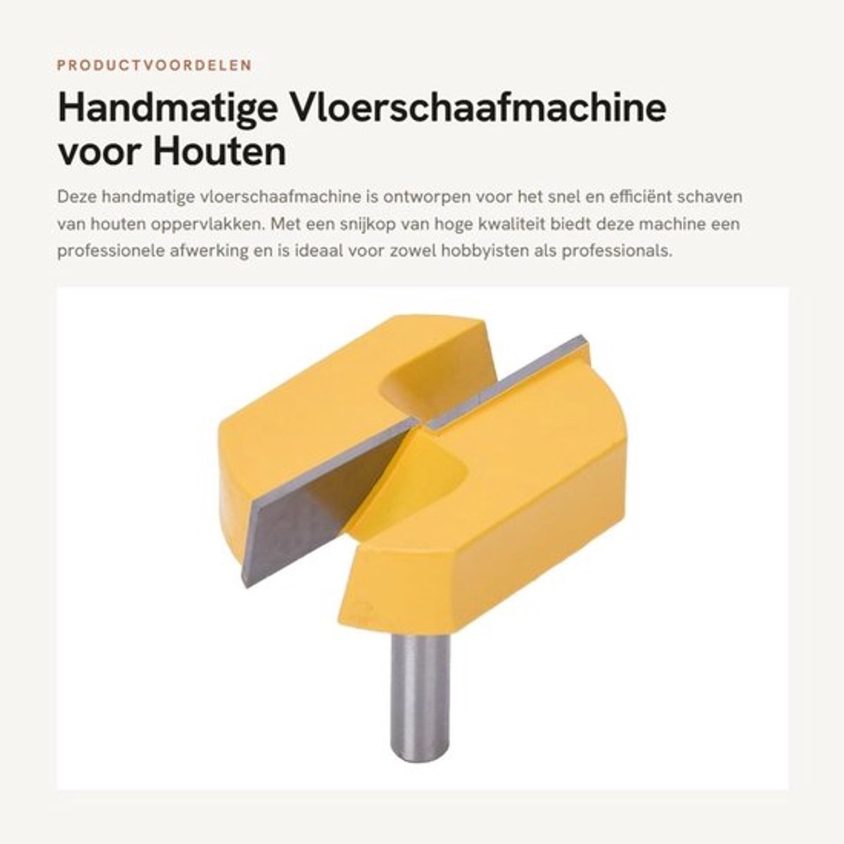 Vloerschaafmachine Professionele Afwerking - YG6-legering Snijkop - Lichtgewicht - Roestbestendig - Plastic Doos - 57x40x15mm - Frees