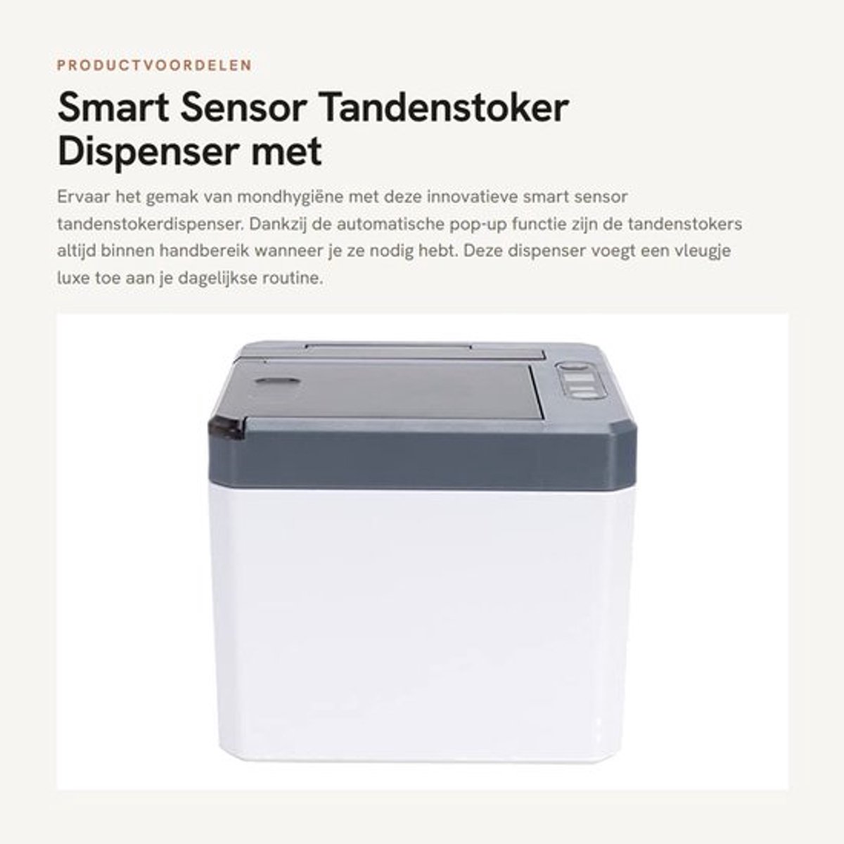 Smart Sensor Tandenstoker Dispenser met Automatische Pop-Up