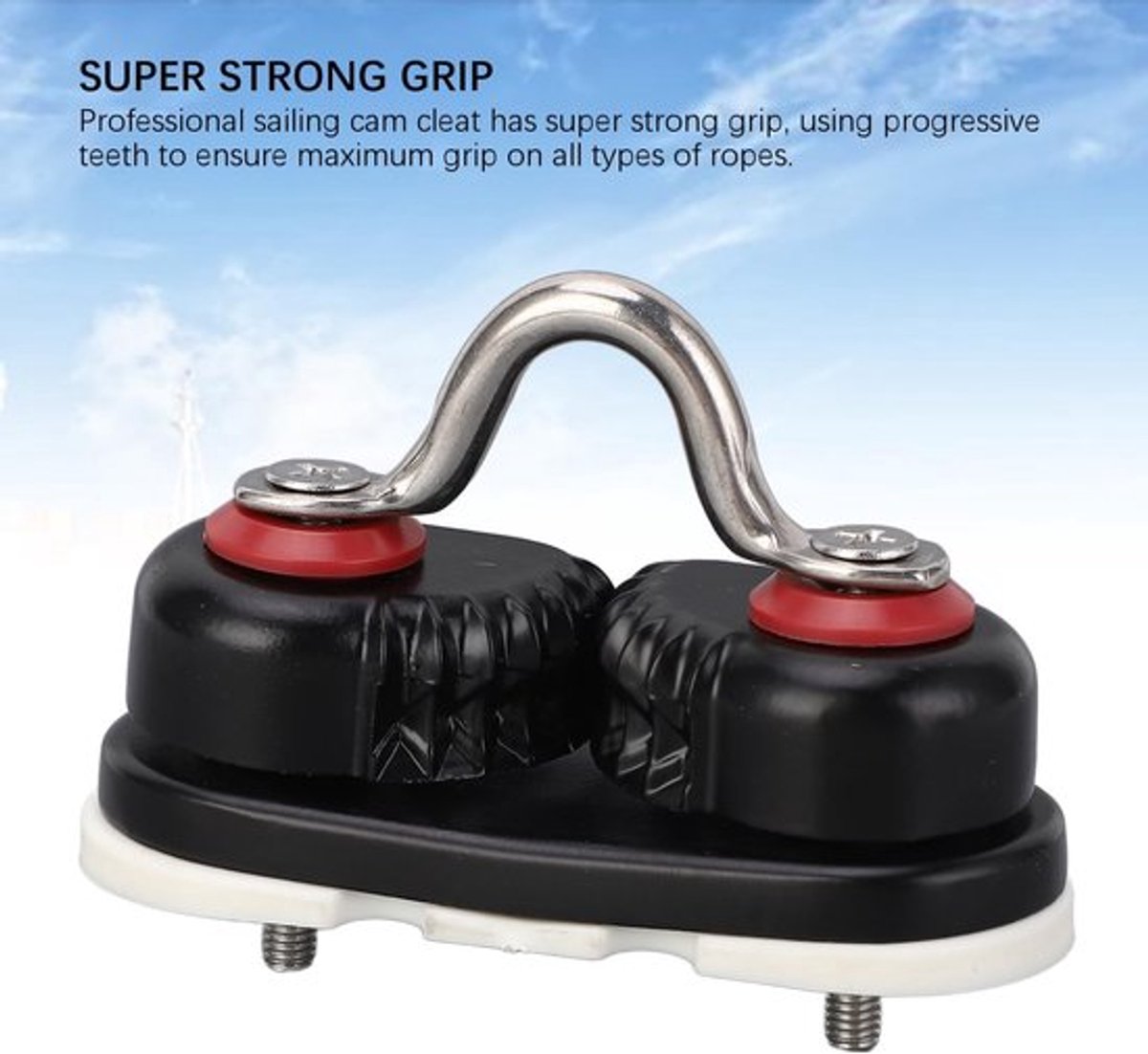 Cam Cleat Aluminium - Lichtgewicht en duurzaam - Eenvoudig onderhoud - Compact en opvouwbaar - Super sterke grip - Betrouwbare werking - Touwklem