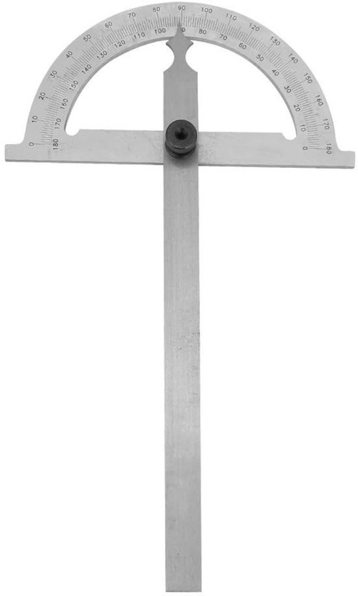 Gradenboog Roterende Hoekzoeker - Koolstofstaal - Verchroomd - Slijtvast - Nauwkeurige Lasergegraveerde Schalen - 80 x 120 mm - Meetliniaal